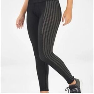 Fabletics Black Ribbed High-Waist Leggings